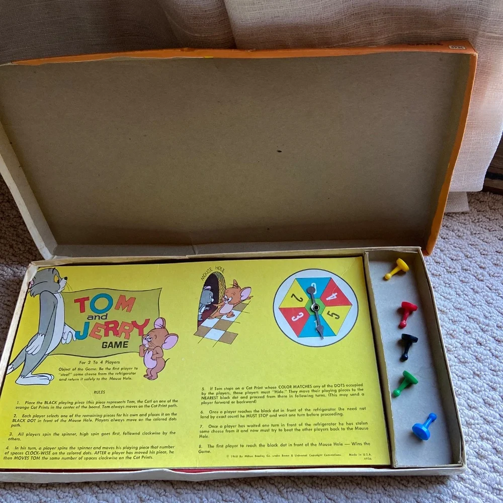 1968 Rare Vintage Tom and Jerry Board Game